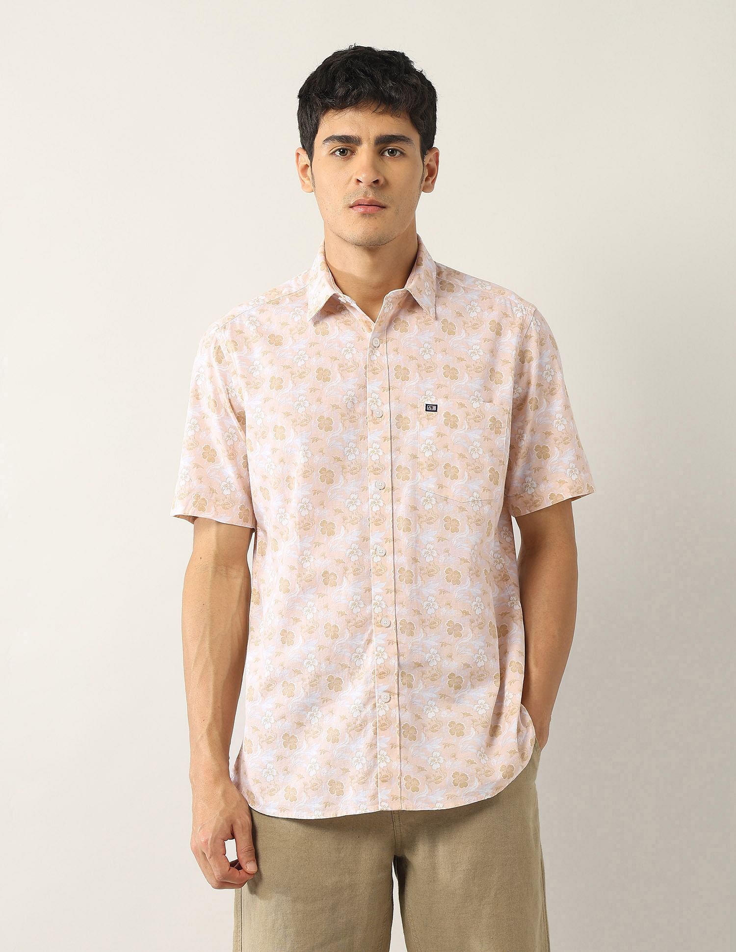 Arrow Sport Regular Fit Floral Printed Shirt