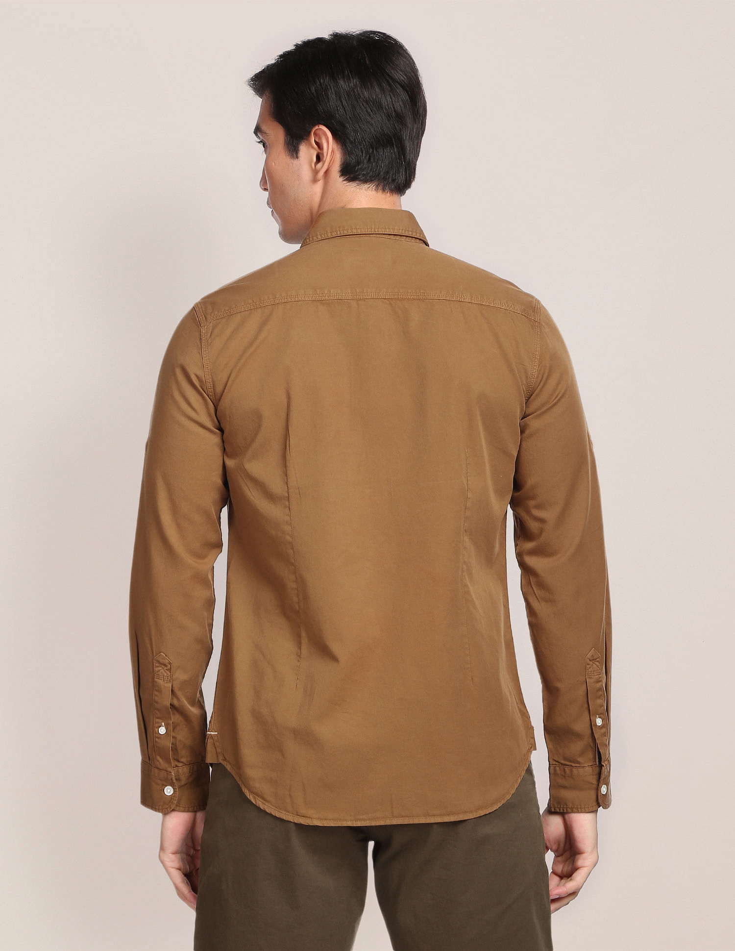 Buy Roadster Men Coffee Brown Regular Fit Solid Casual Shirt - Shirts for  Men 8894457 | Myntra