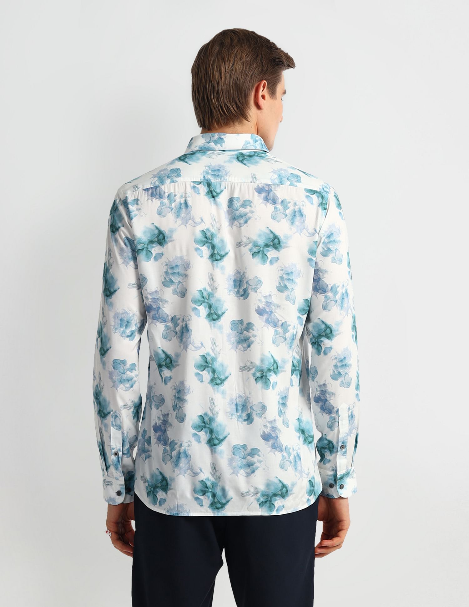 Arrow Newyork Manhattan Slim All-Over Printed Shirt