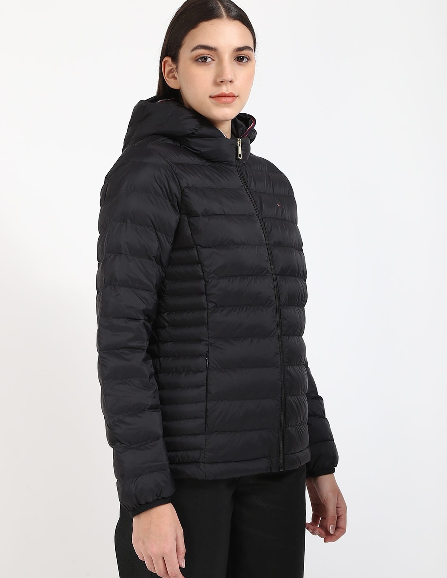 Buy Tommy Hilfiger Regular-Fit Nylon Hooded Neck Puffer Jacket