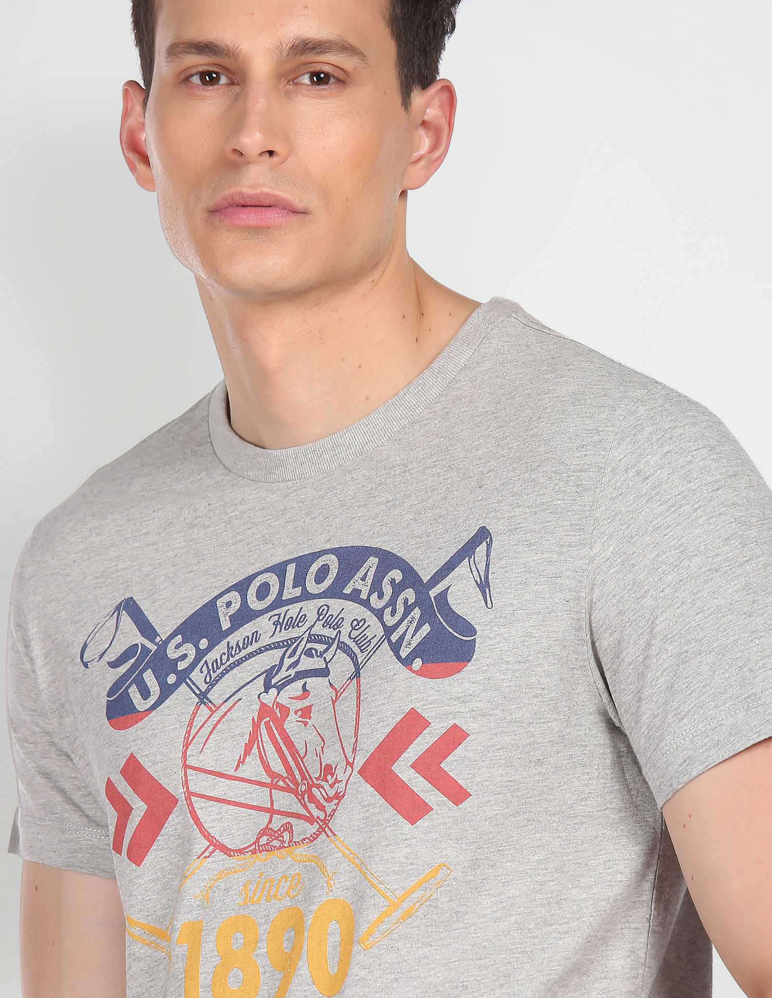 U.S. Polo Assn. Denim Co. Brand Print Heathered T-Shirt