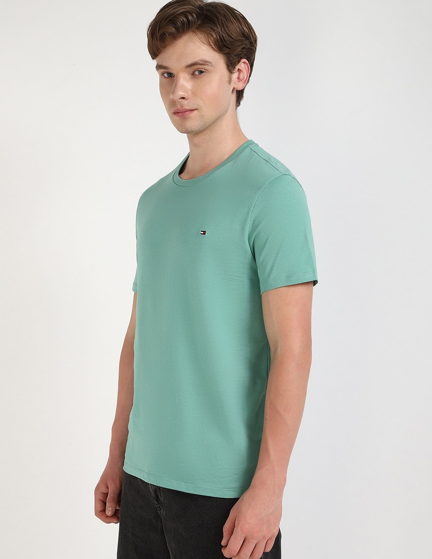 Tommy Hilfiger Solid Regular-Fit Cotton T-Shirt