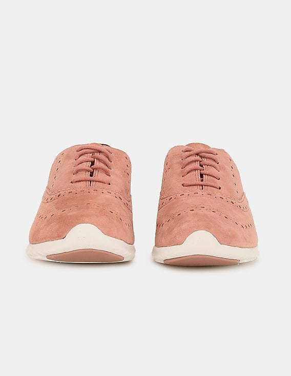 Buy Cole Haan Women Beige ZERØGRAND Wingtip Closed Hole  display picture 2