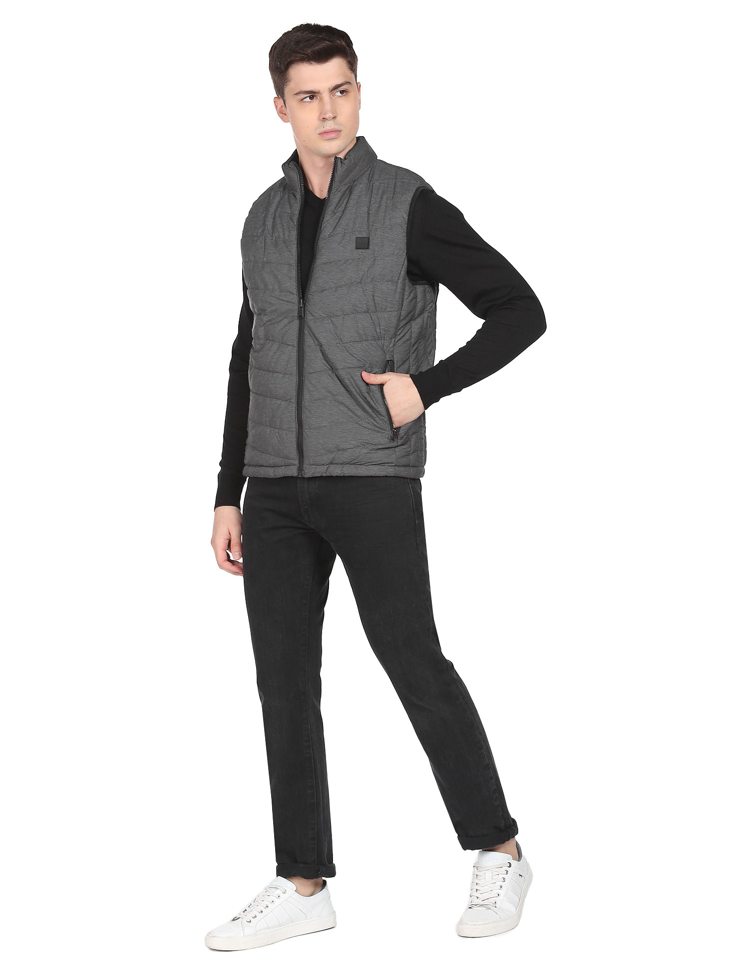 Buy Arrow Sports Reversible Polyester Sleeveless Jacket NNNOW