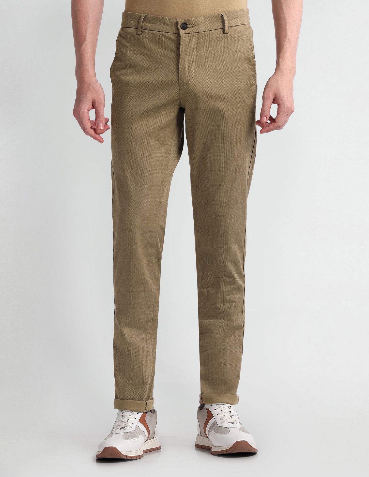 Arrow Sport Printed Slim Fit Trousers