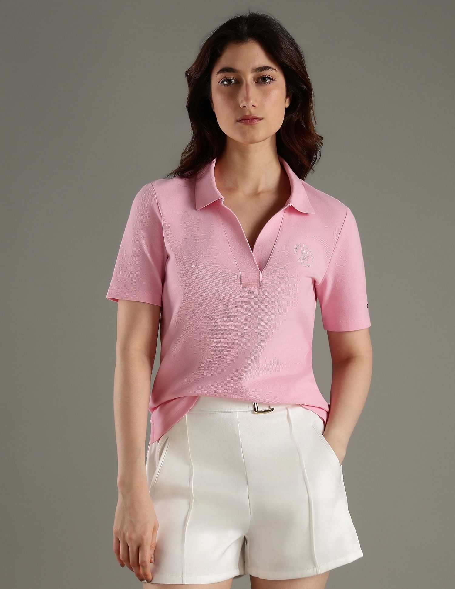 Tommy Hilfiger Solid Regular Fit Cotton Polo T-Shirt