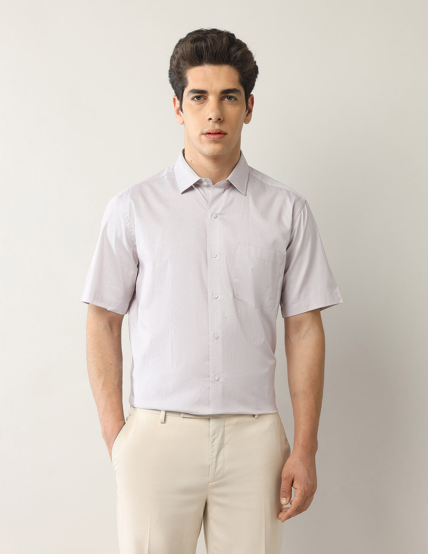 Arrow Geometric Printed Liberty Classic Fit Twill Shirt