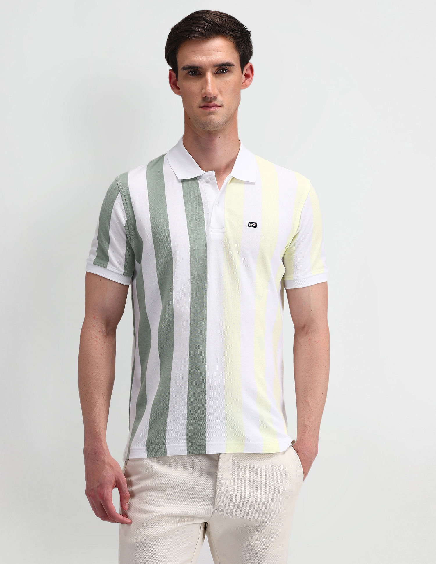Arrow Sport Vertical Striped Regular Polo Shirt