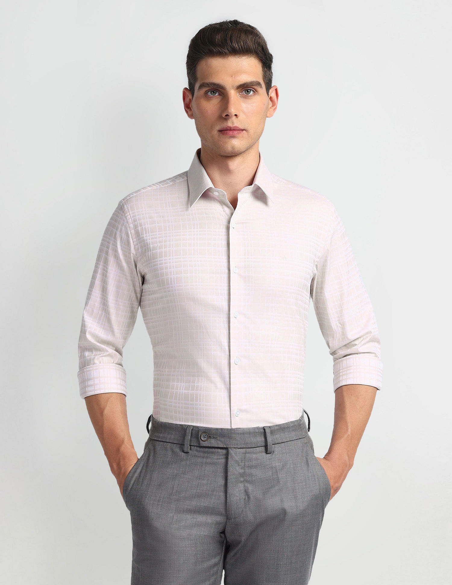 Arrow Newyork Manhattan Slim Fit Check Shirt