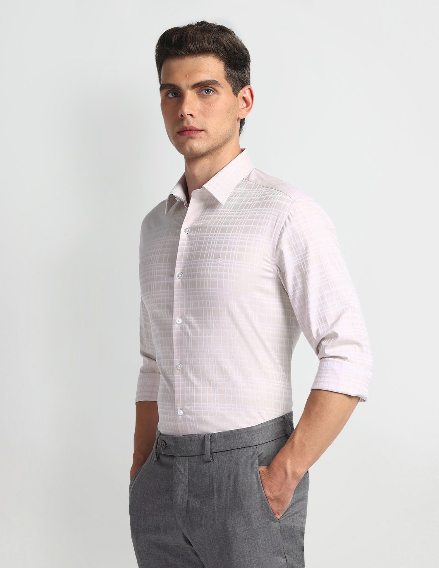 Arrow Newyork Manhattan Slim Fit Check Shirt