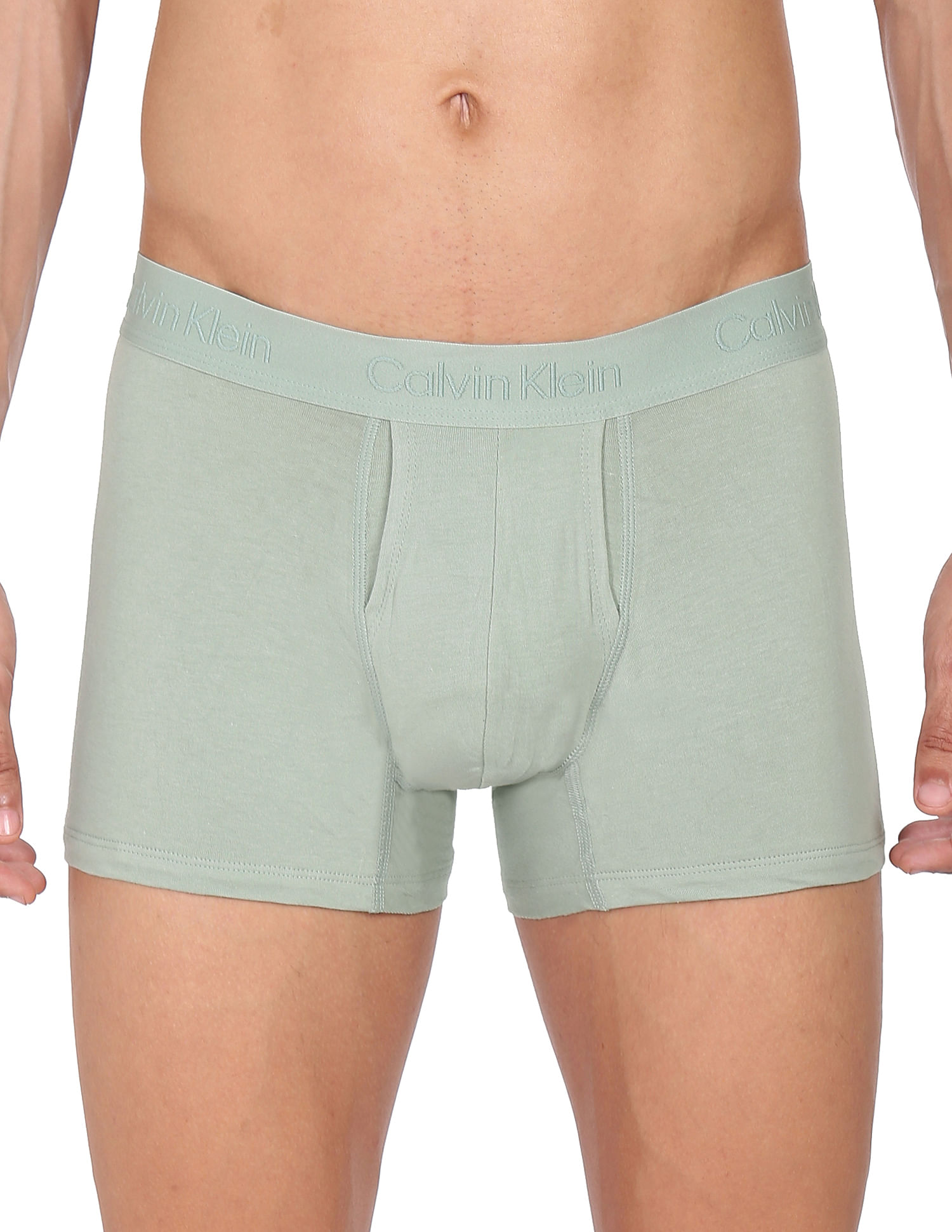 Buy Calvin Klein Underwear Men Assorted Mid Rise Solid Trunks - Pack Of 3 -  NNNOW.com