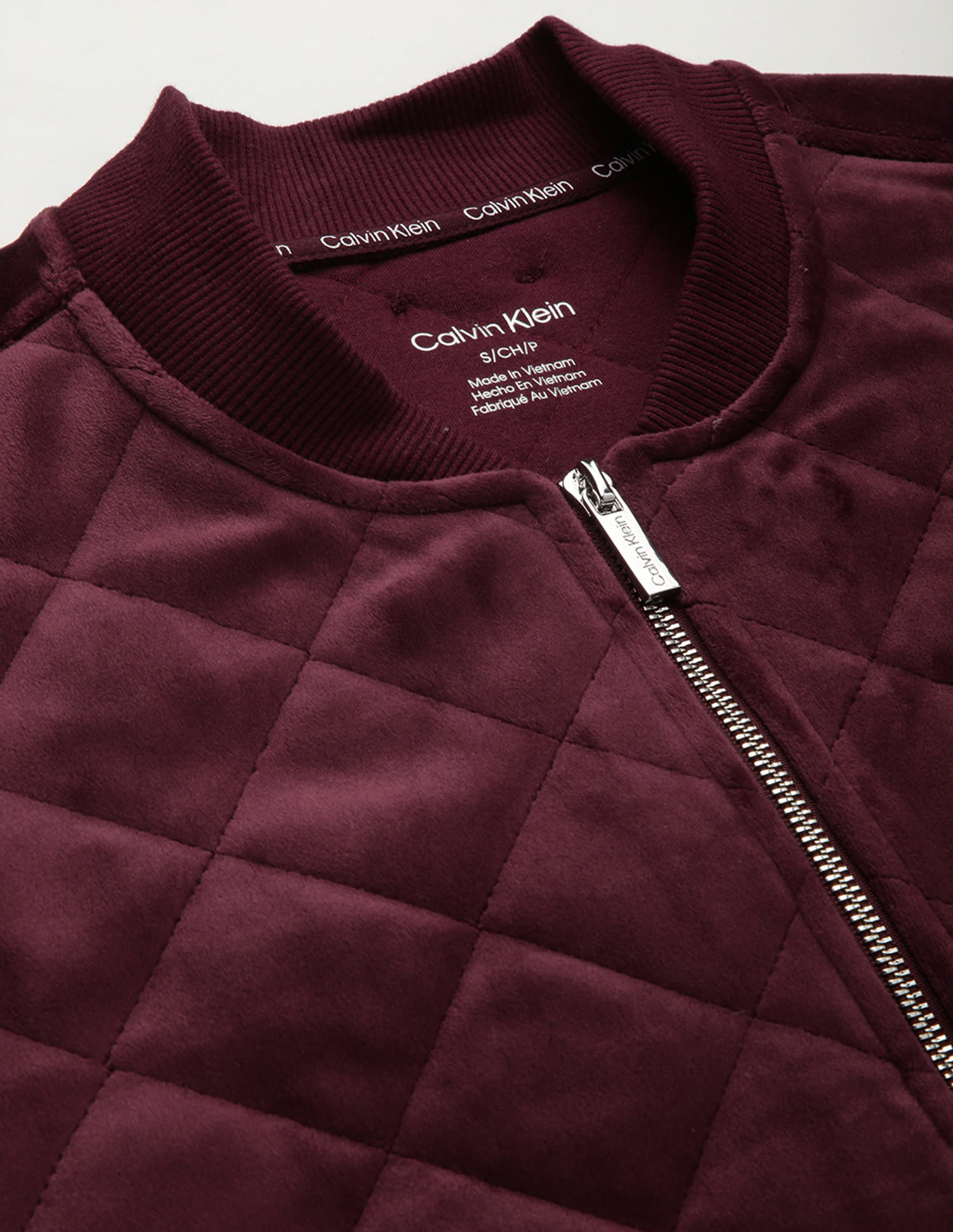 Jacket Calvin Klein P Calvin Klein Royal Blue Collarless Crepe Zip