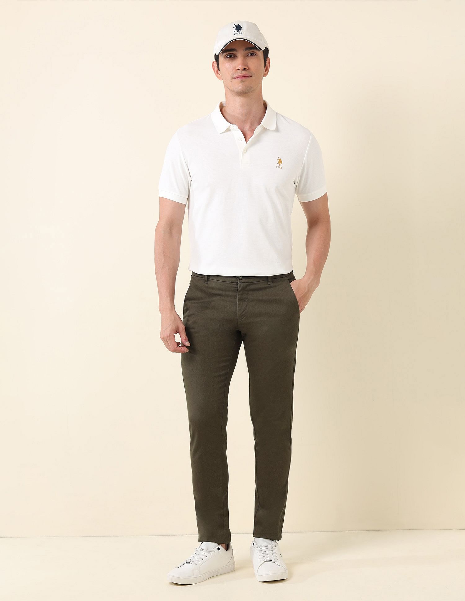 U.S. Polo Assn. Austin Slim Fit Mid Rise Trousers