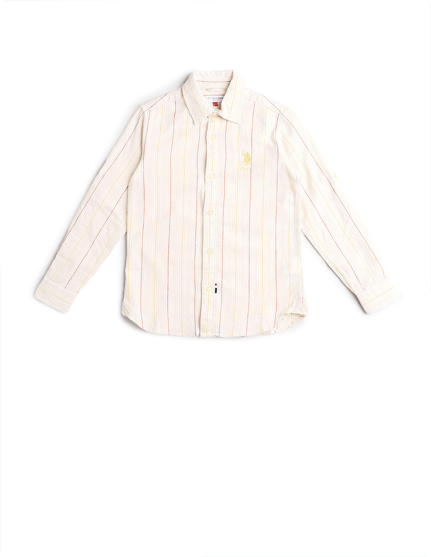 U.S. Polo Assn. Kids Boys Vertical Striped Regular Fit Shirt