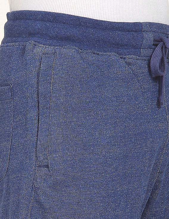 U.S. Polo Assn. Denim Co. Mid Rise Drawstring Waist Solid Shorts