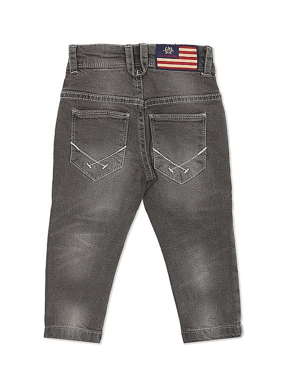U.S. Polo Assn. Kids Boys Slim Fit Stone Wash Jeans