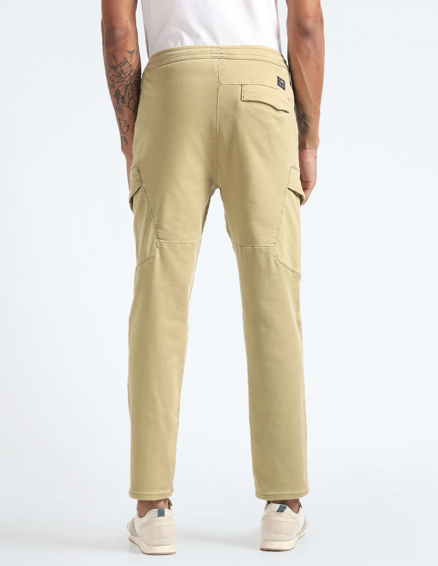 Flying Machine Relaxed Fit Solid Trousers