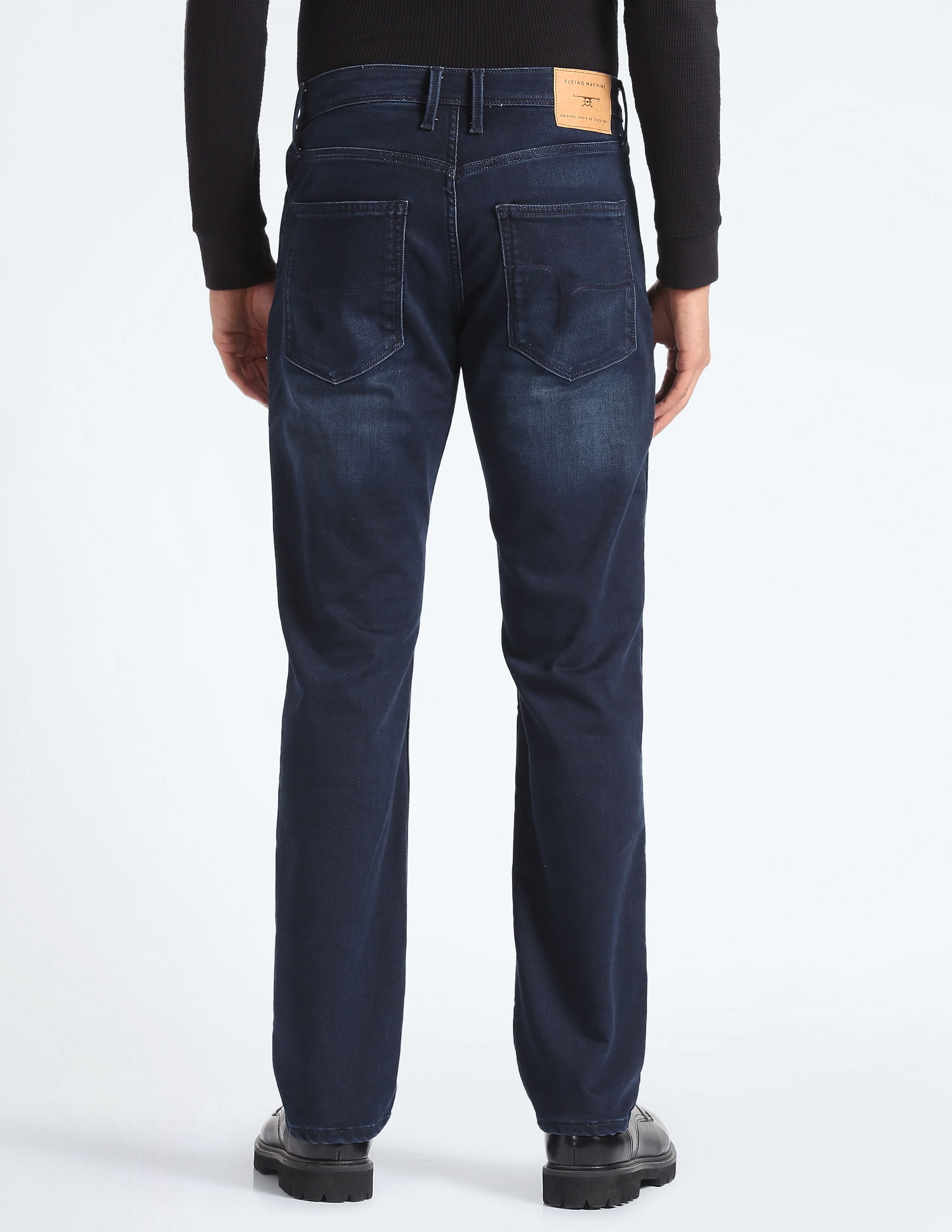 Flying Machine Freddie Slim Straight Distressed Jeans