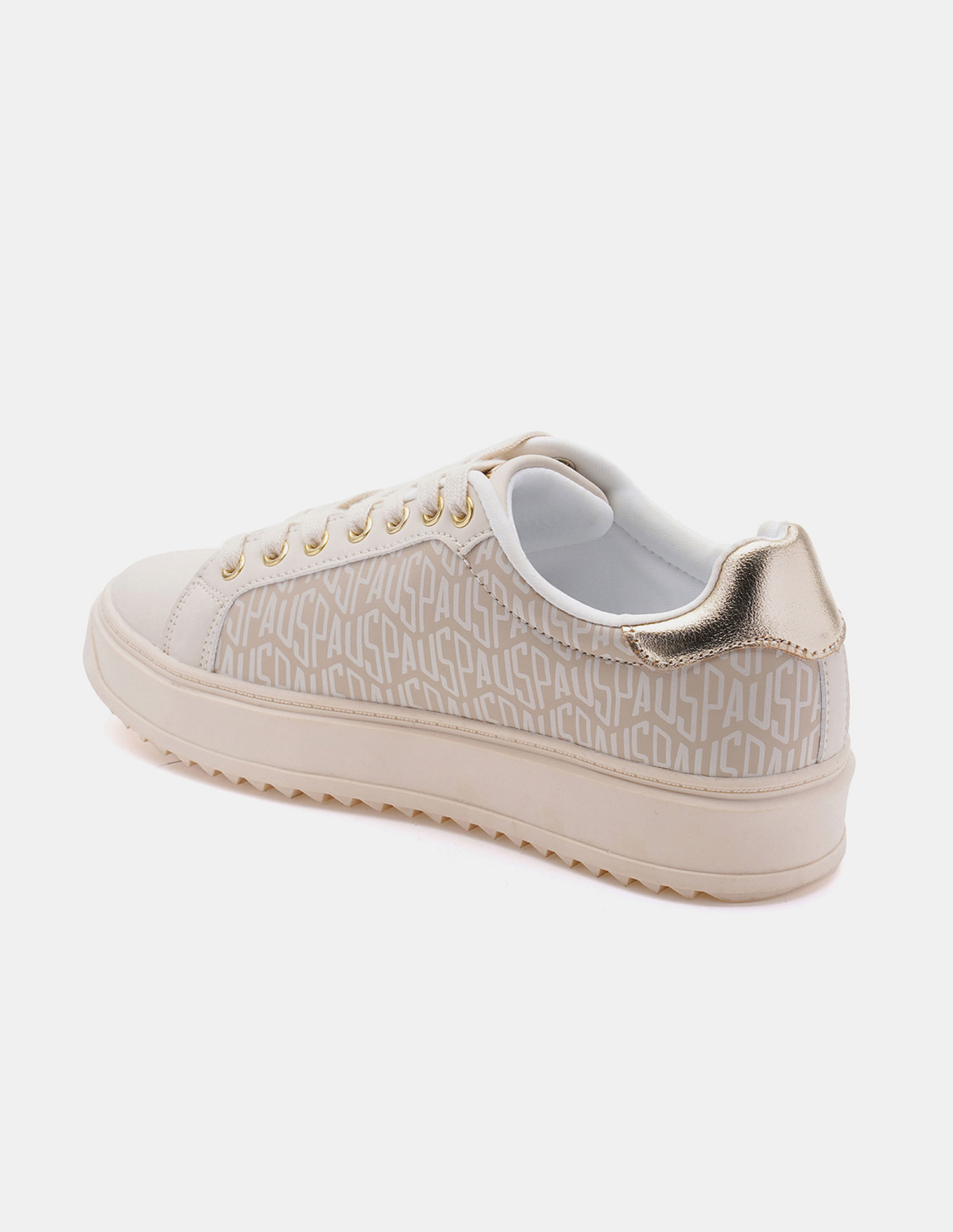 U.S. Polo Assn. Round Toe Brand Printed Narcisa Sneakers