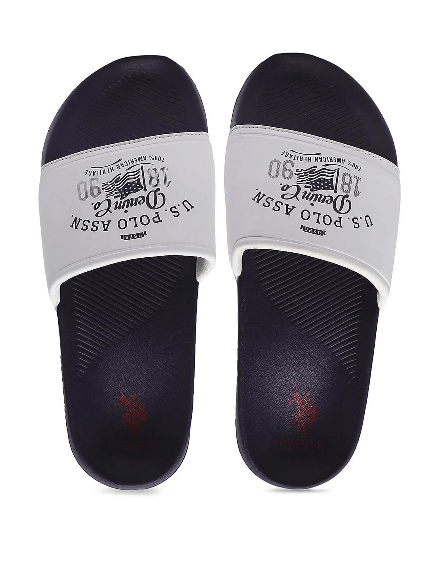U.S. Polo Assn. Men Brand Print Toplin 4.0 Slides