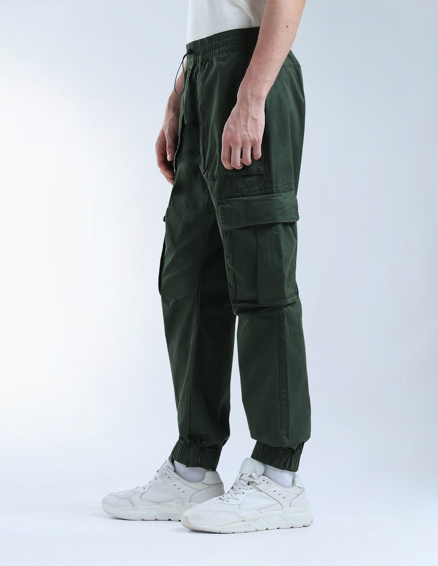 Flying Machine Twill Relaxed Fit Joggers