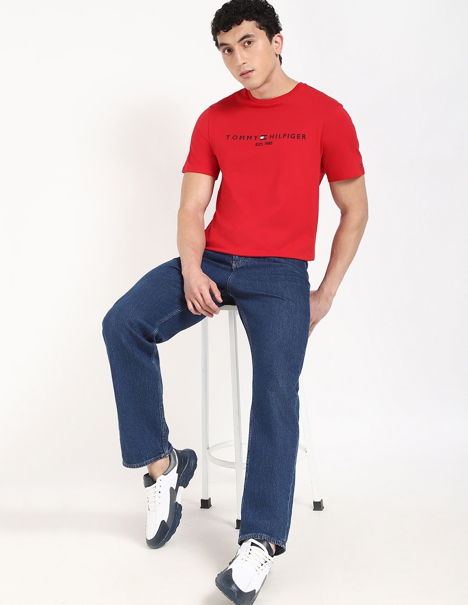 Tommy Hilfiger Embroidered Logo Regular-Fit Cotton T-Shirt