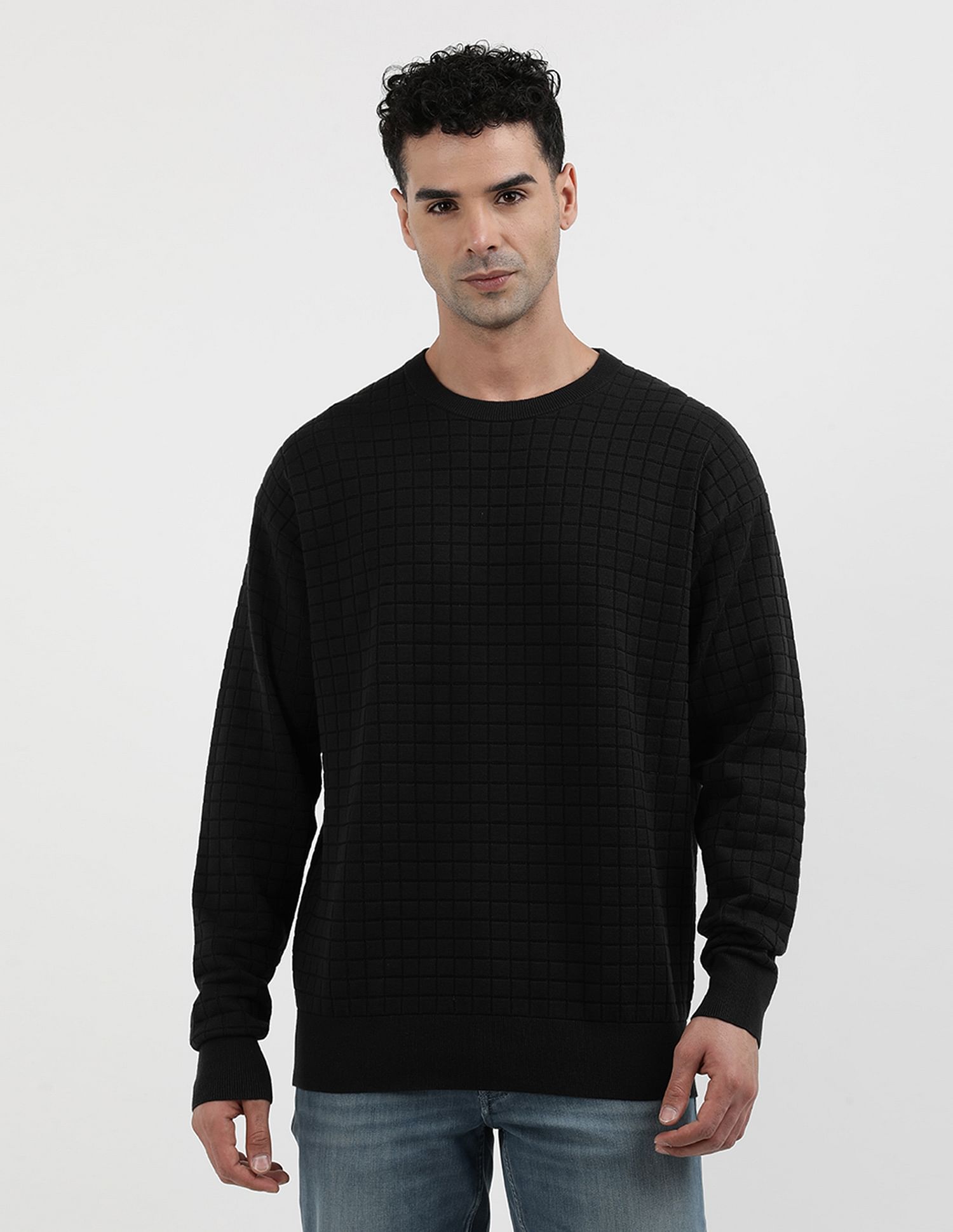 Calvin Klein Jeans Check Pattern Sweater