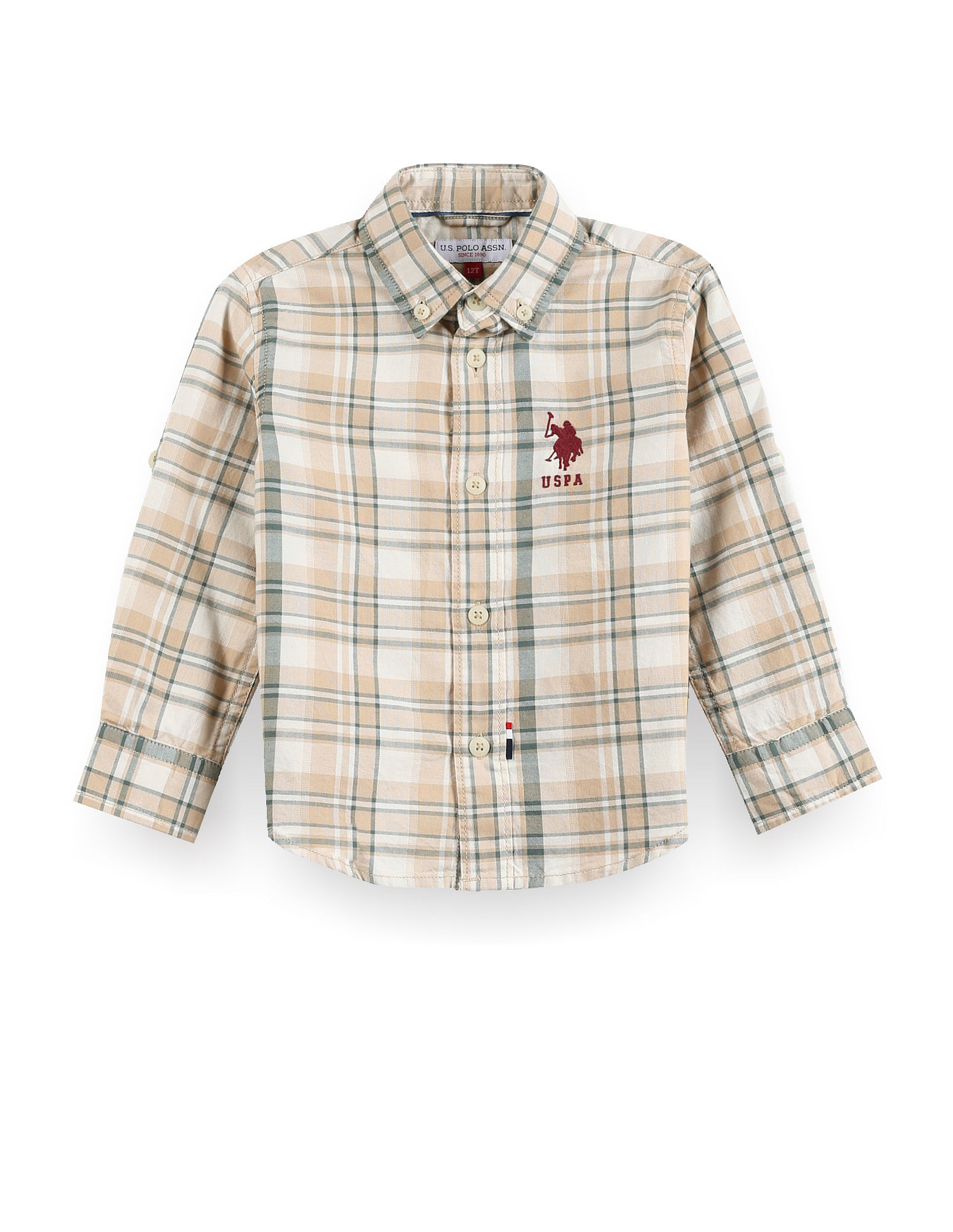U.S. Polo Assn. Kids Boys Tartan Check Oxford Shirt