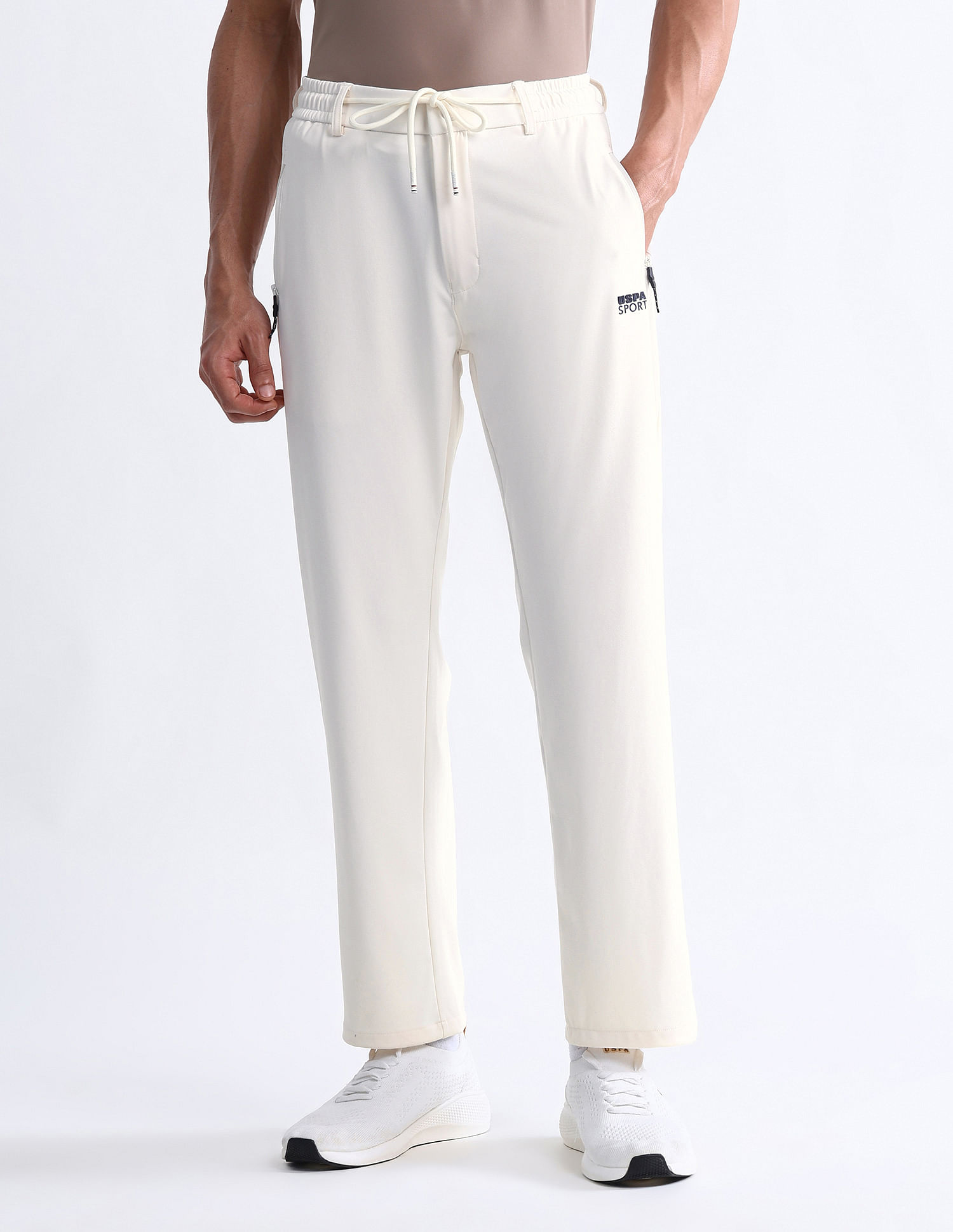 USPA Active Mid Rise Solid Active Track Pants