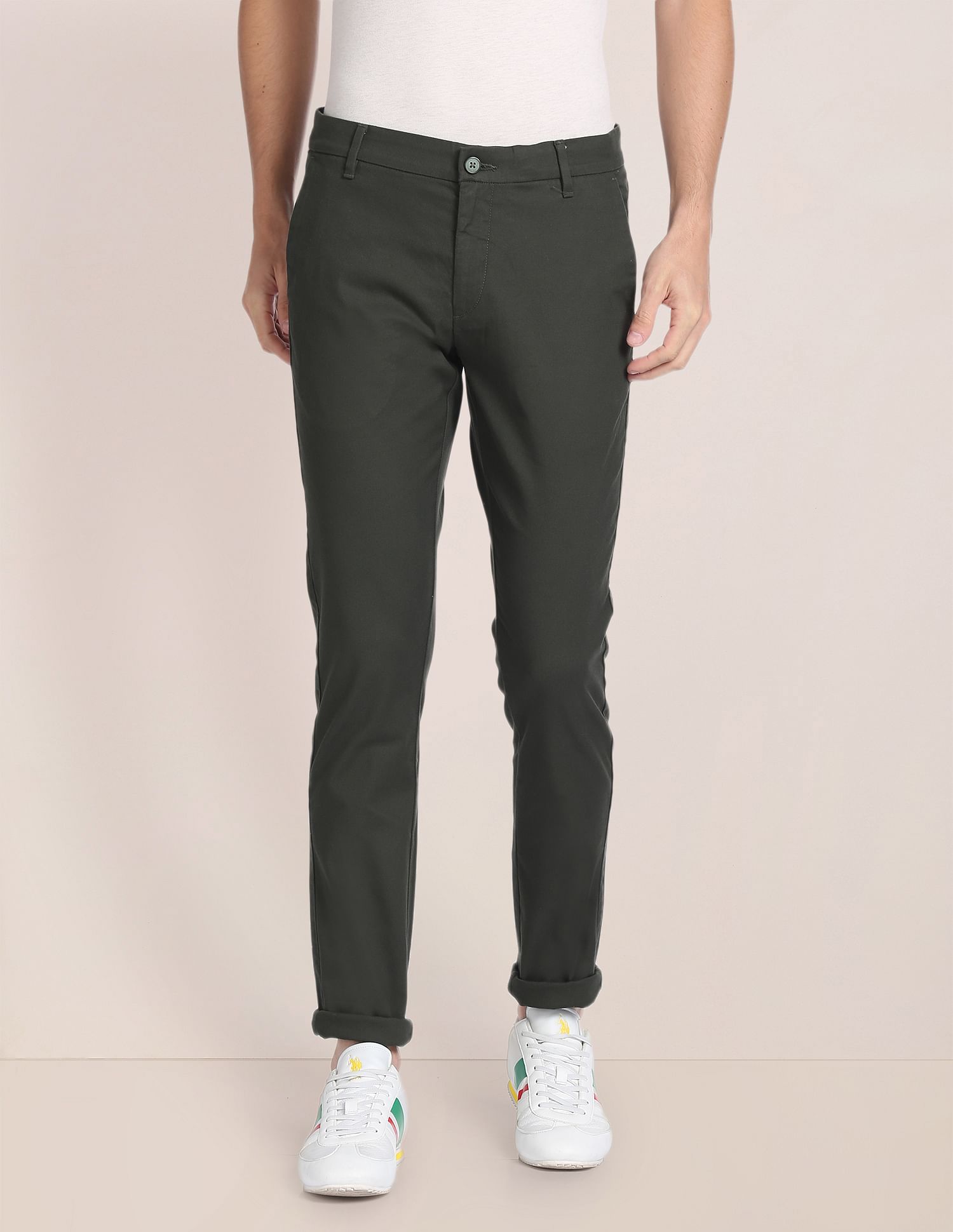U.S. Polo Assn. Flat Front Denver Slim Fit Trousers