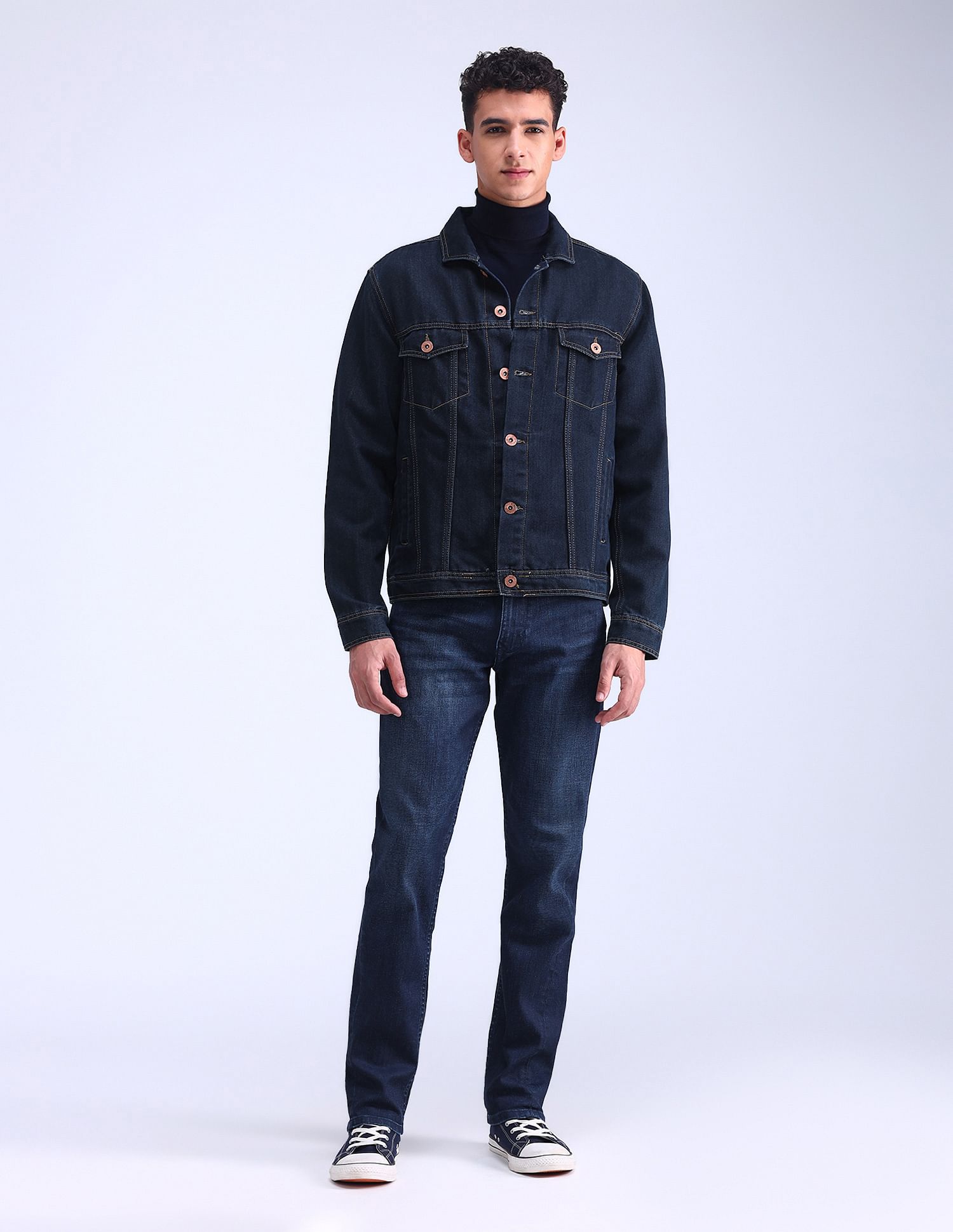 Flying Machine Slash Slim Tapered Fit Jeans