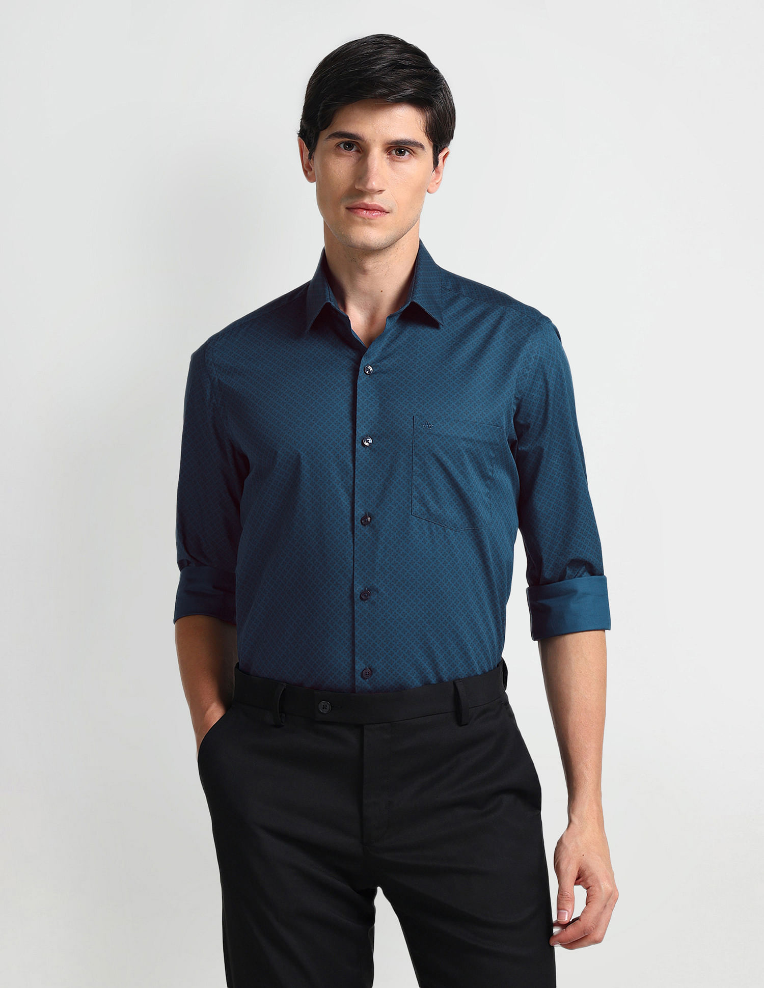 Arrow Geometric Print Pure Cotton Shirt