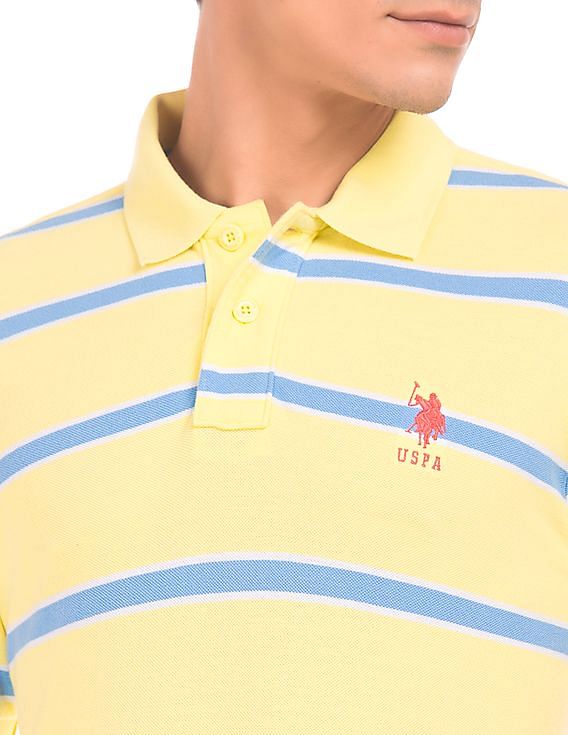 U.S. Polo Assn. Striped Pique Polo Shirt