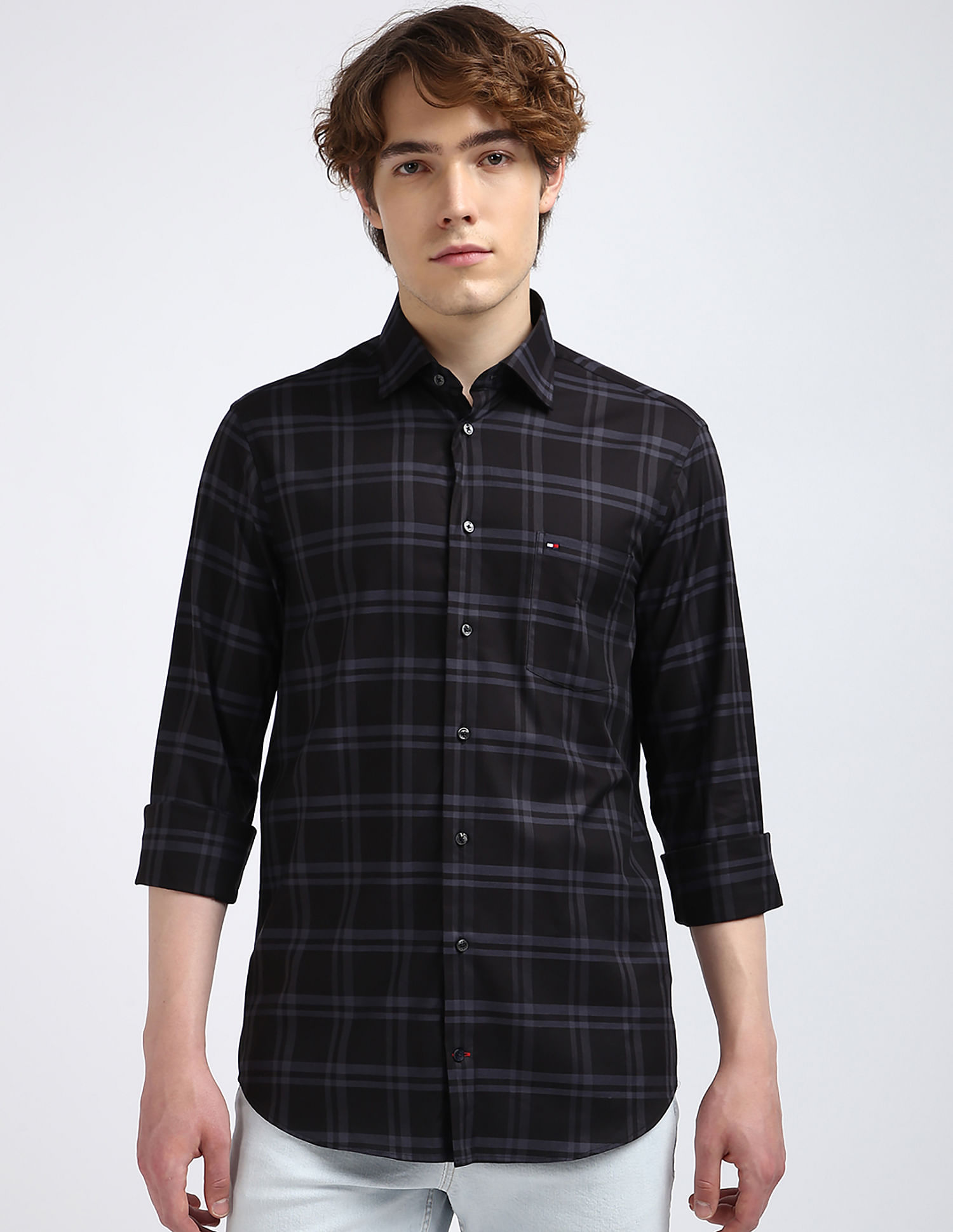 Tommy Hilfiger Large Twill Checked Regular Fit Shirt