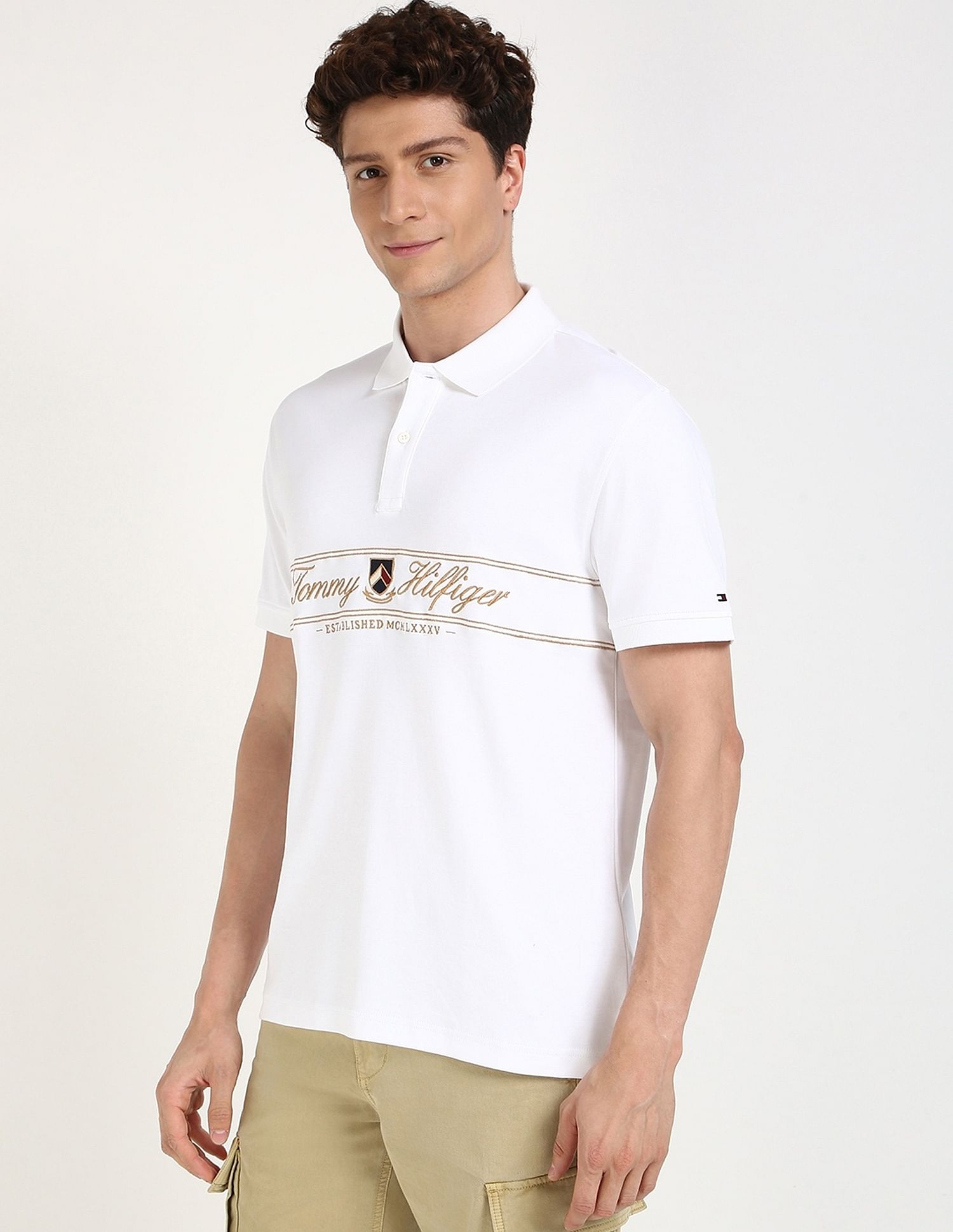 Tommy Hilfiger Embroidered Logo Regular-Fit Cotton Polo Shirt
