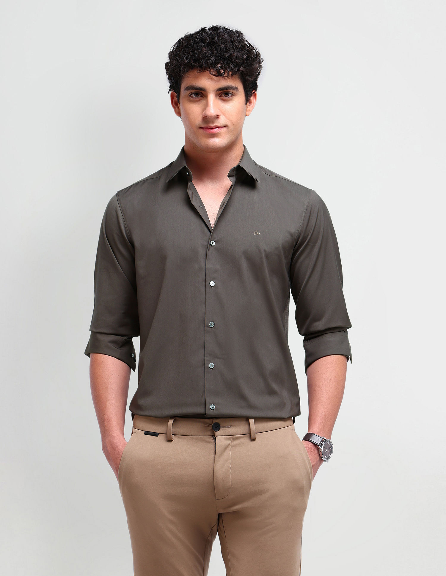 Arrow Newyork Manhattan Slim Twill Shirt