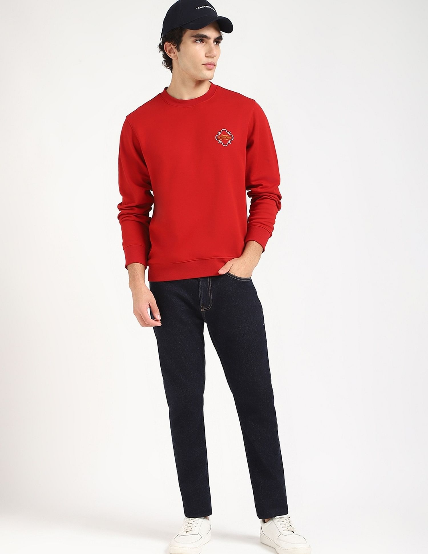 Tommy Hilfiger Embroidered Logo Regular-Fit Cotton Sweatshirt