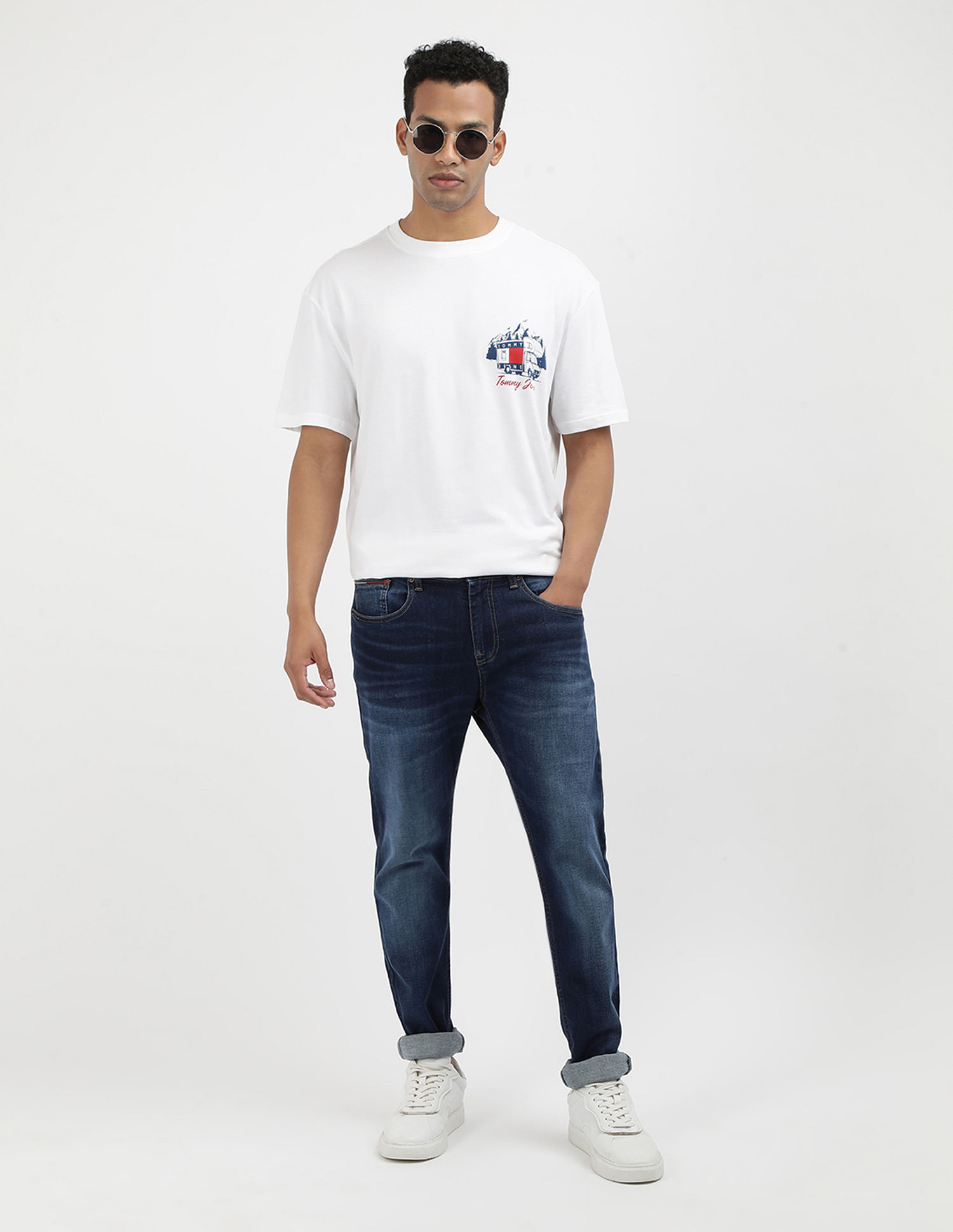 Tommy Hilfiger Mid Rise Slim Tapered Fit Jeans