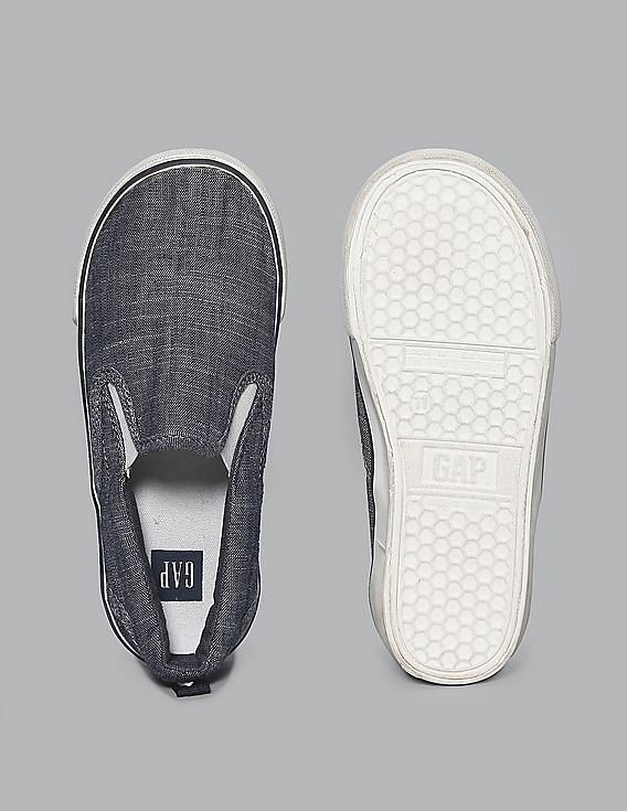 Boys gray slip on hot sale shoes