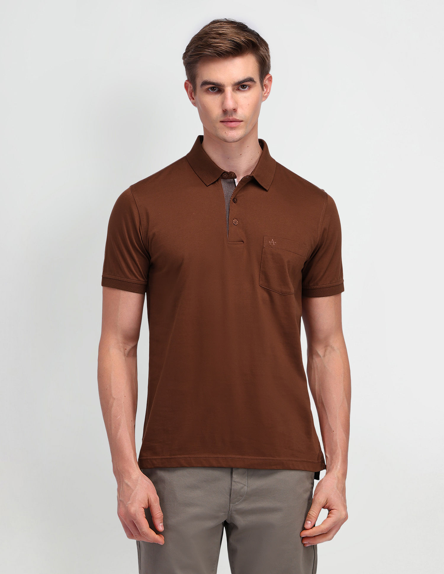 Arrow Solid Regular Cotton Polo Shirt