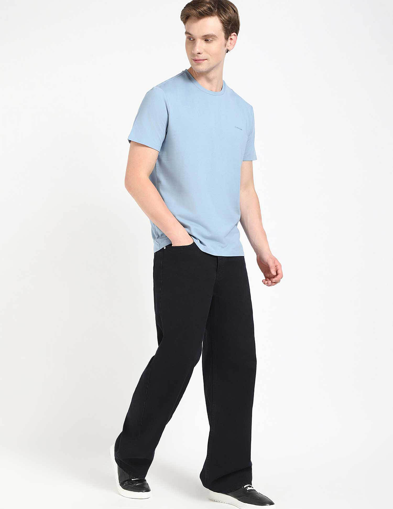Calvin Klein Jeans Cool Blue Solid T-Shirt