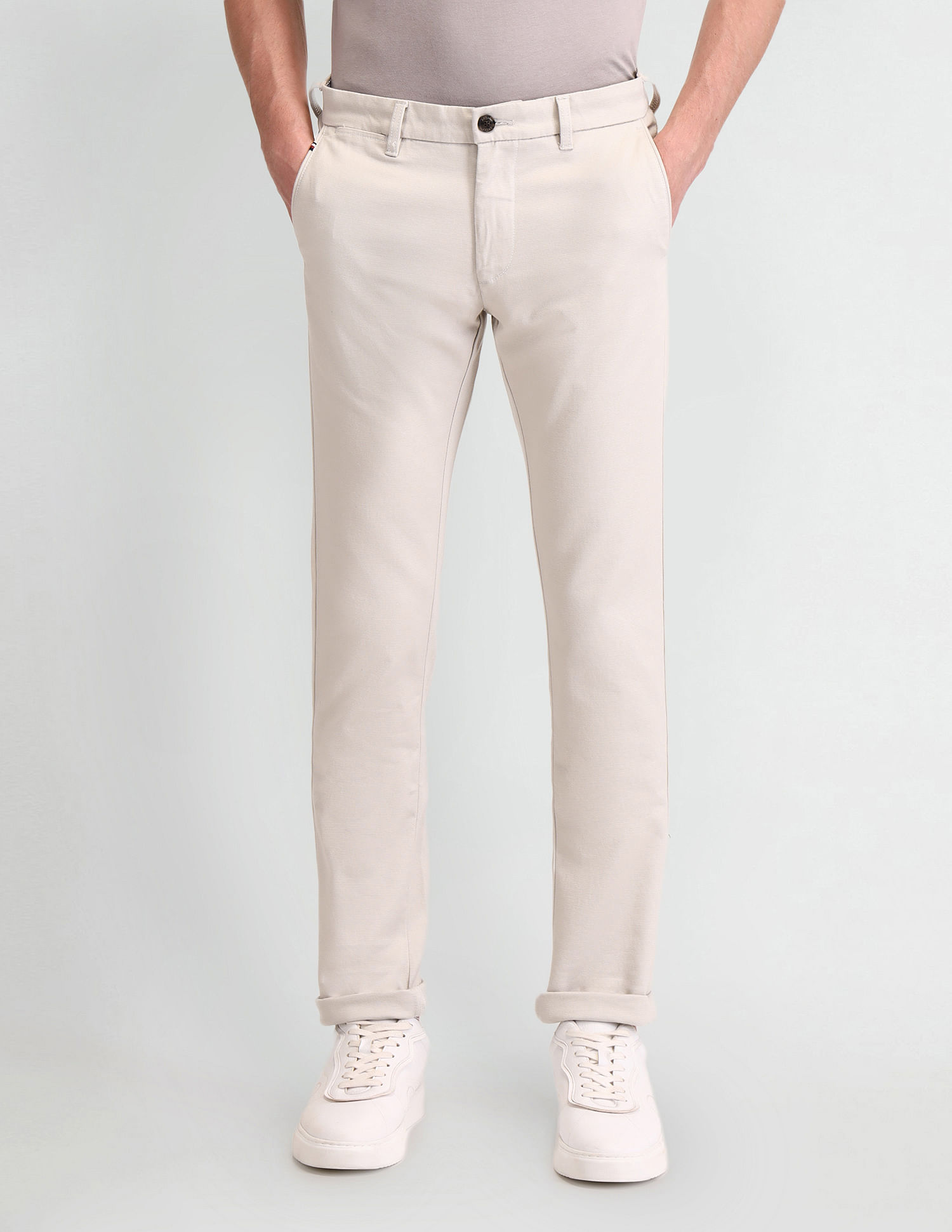 Arrow Sports Slim Fit Inner Web Detailed Trousers