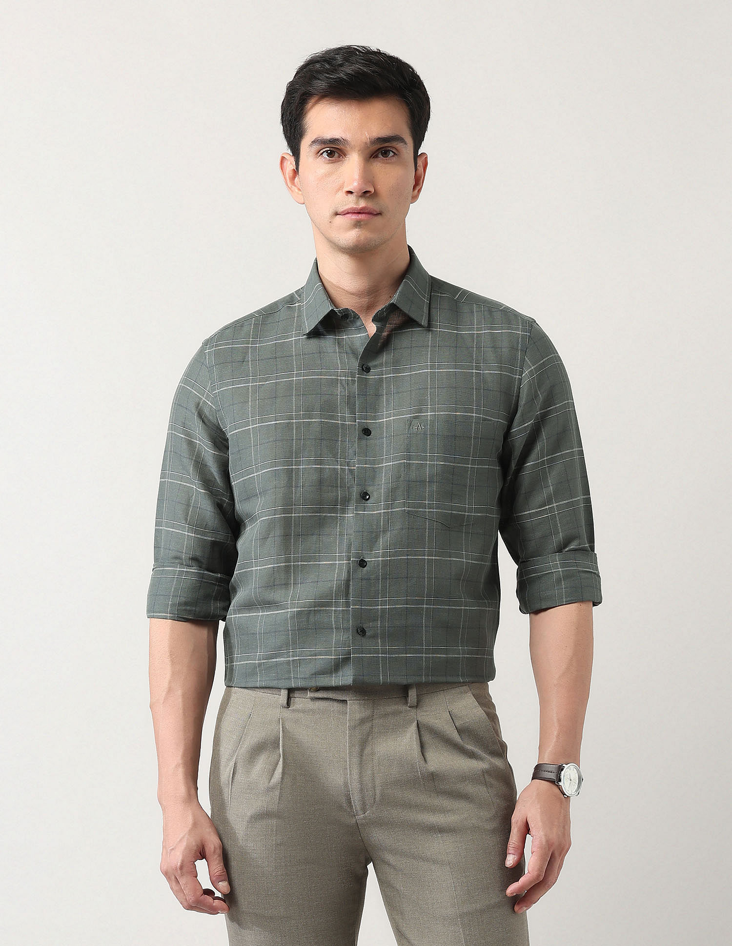 Arrow Grid Tattersall Checked Liberty Classic Fit Shirt