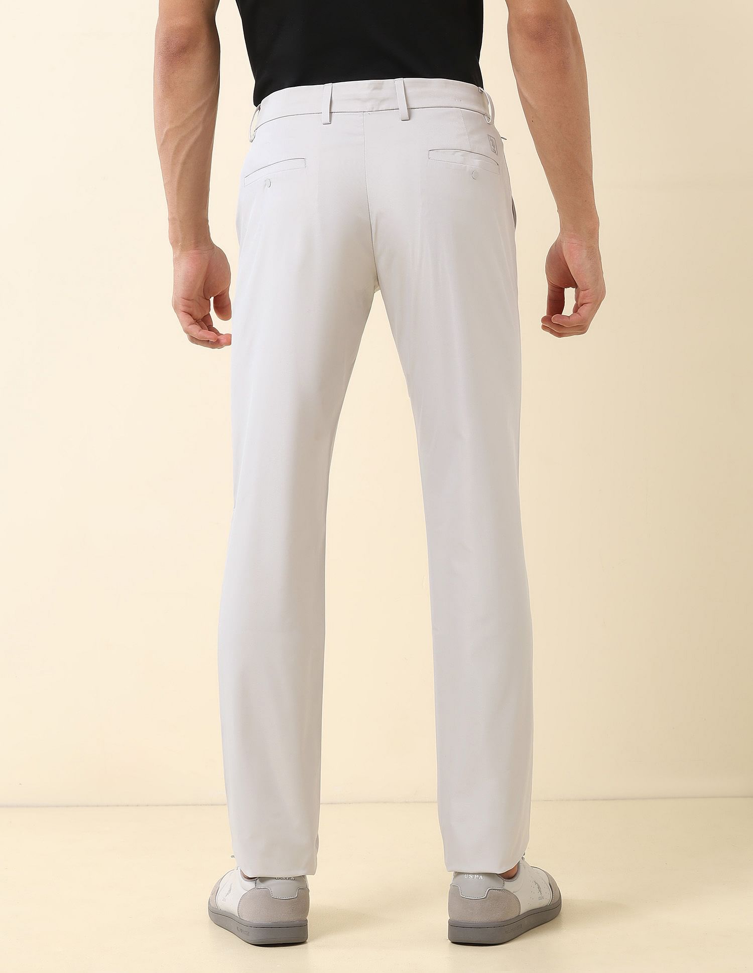 U.S. Polo Assn. Solid Denver Slim Fit Trousers