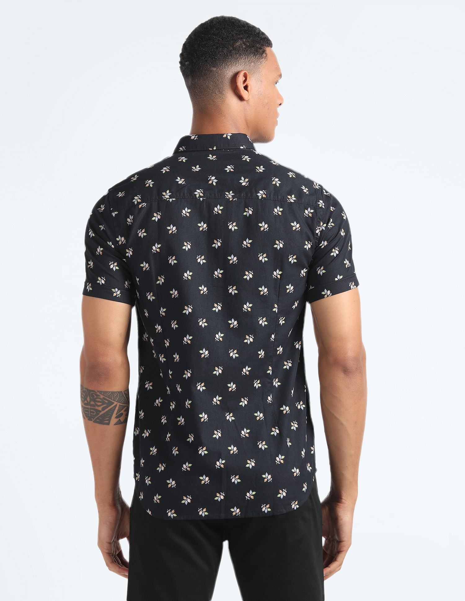 Flying Machine Floral Print Cotton Shirt