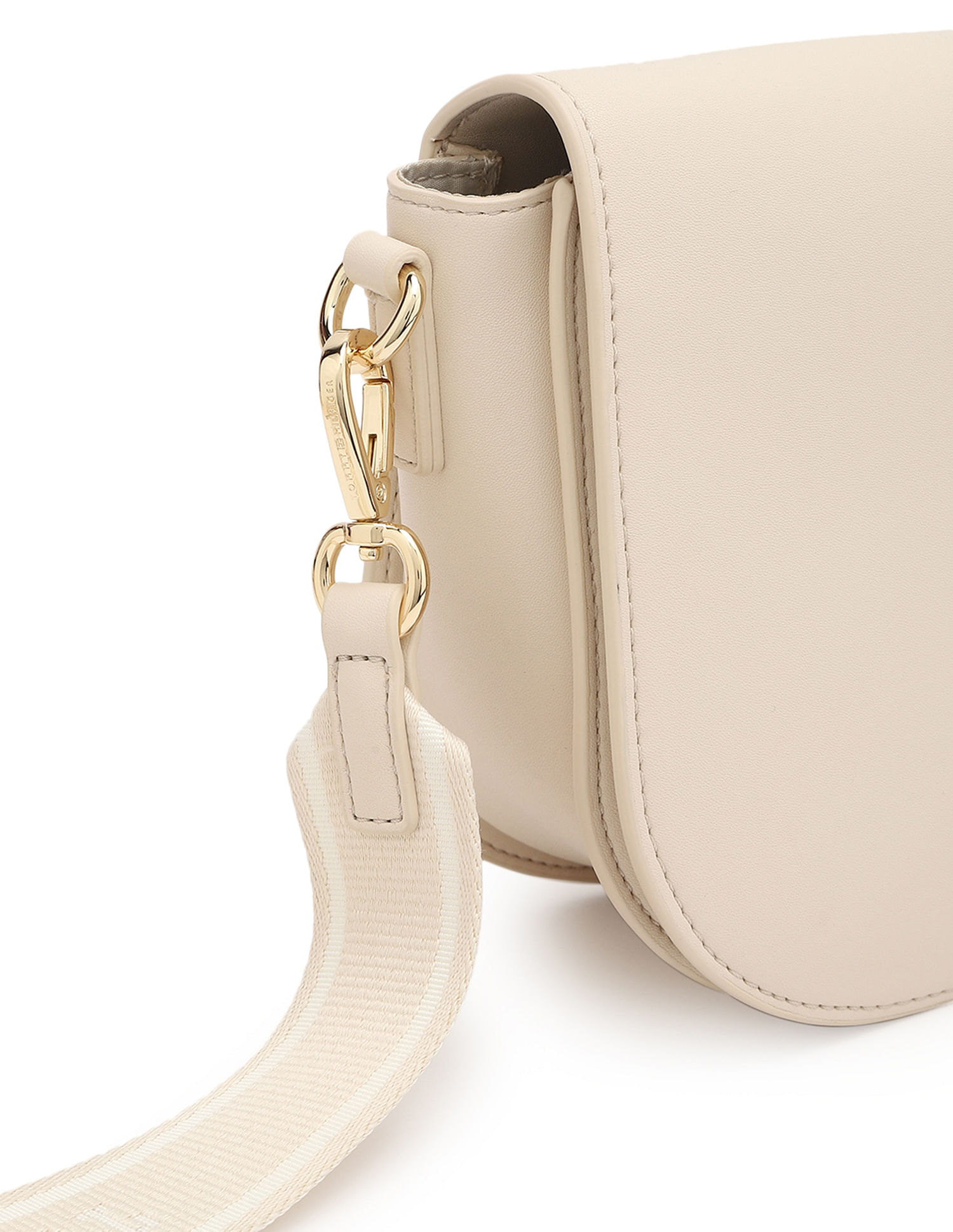 Tommy Hilfiger Textured Beige PU Sling Bag