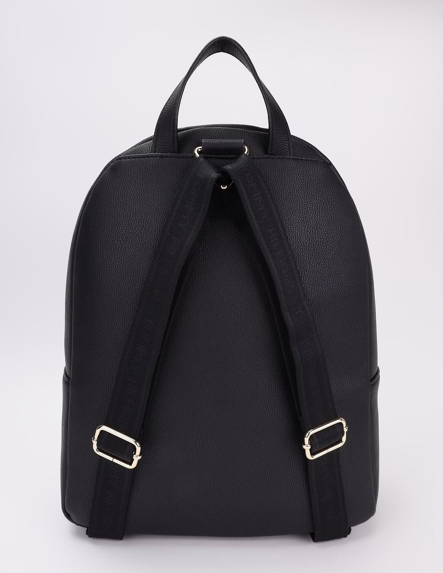 Tommy Hilfiger Solid Black Pu Backpack