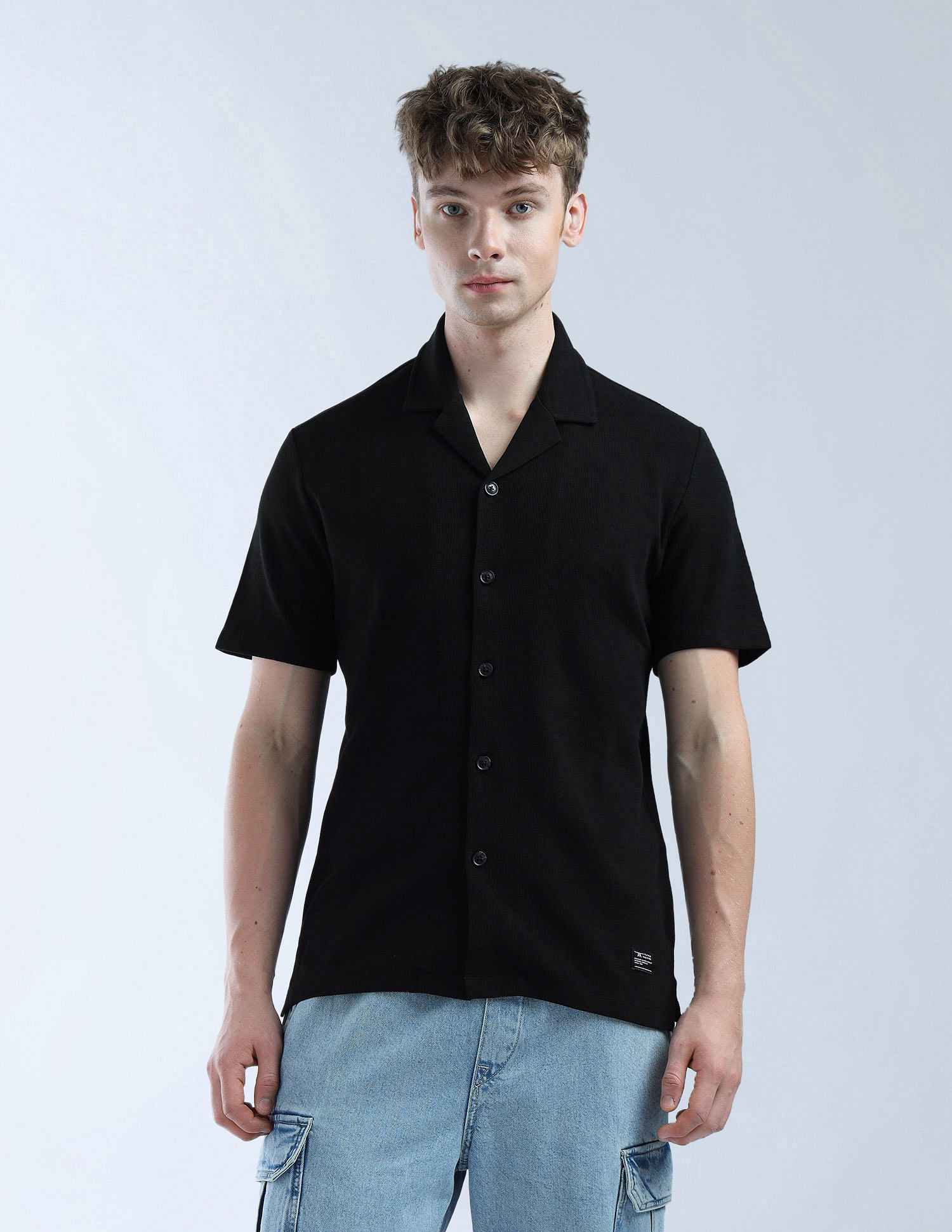 Flying Machine Regular Textured Color Of Home Shirt