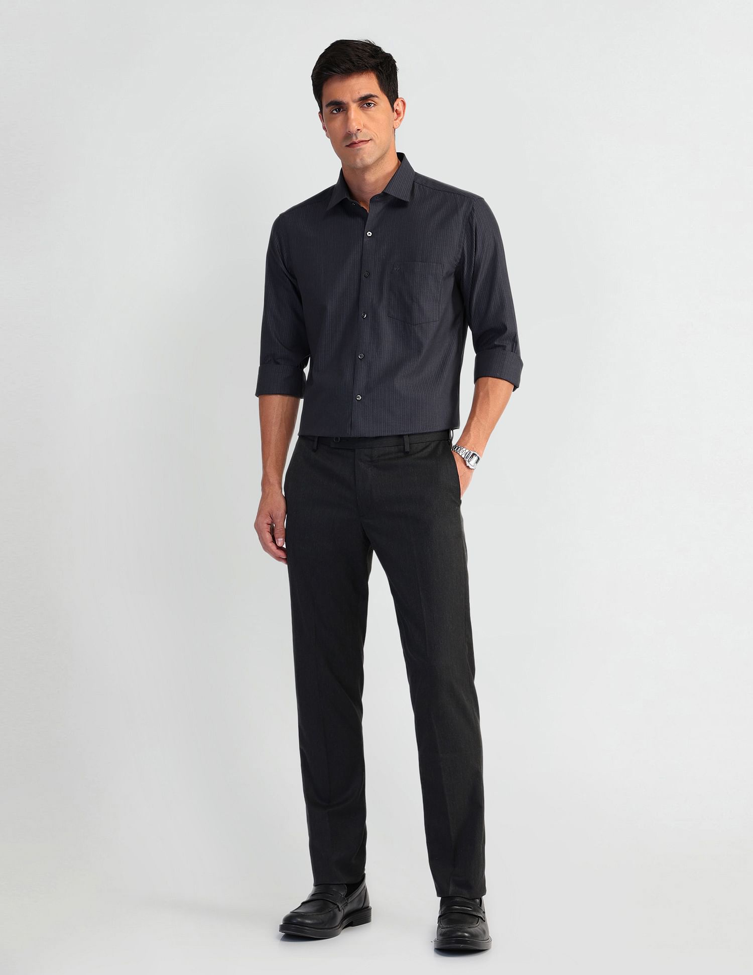 Arrow Vertical Stripe Cotton Formal Shirt