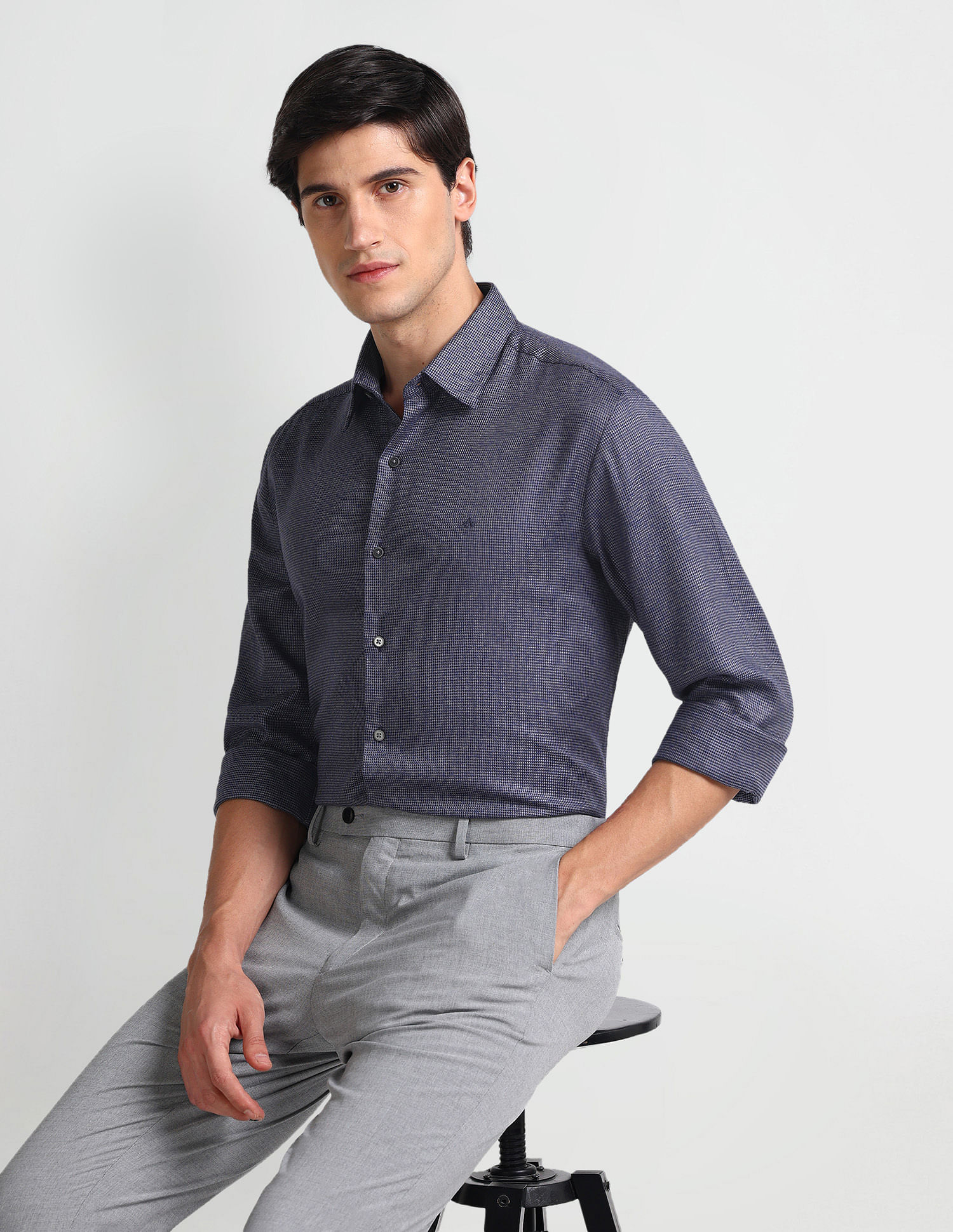 Arrow Newyork Geometric Patterned Slim Fit Shirt